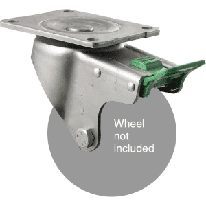 O Series, swivel North American (NA) plate, direction lock, fork only 125mm wheel on lock