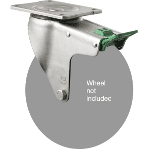 O Series, swivel North American (NA) plate mount, zinc fork for a 200mm wheel, direction lock