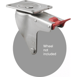 O Series, swivel North American (NA) plate mount, zinc fork for a 200mm wheel, total brake