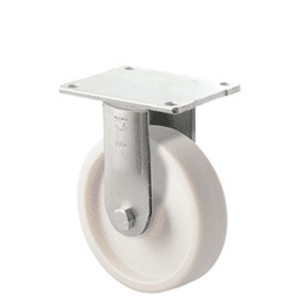 H Series low-temperature castor, 150mm glass-reinforced nylon wheel, plain bearing, fixed North American (NA) plate, load rating 200 kg at 210 degrees C