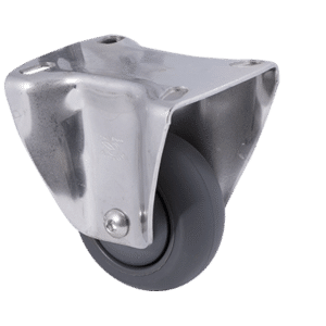 M Series stainless steel specialised castor, 75mm polyurethane on nylon wheel, precision bearing, Bluestone thread guard, 200 kg load
