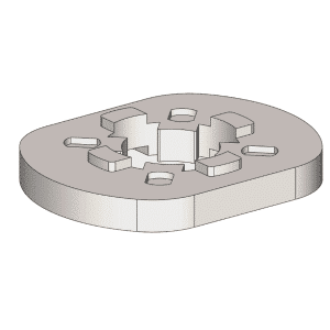 Washer for Trinity medical castors, lasercut 'drilled' type