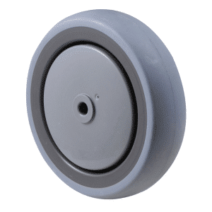 M Series, energy absorbent, 12 5mm x 40mm grey rubber (tall profile), precision bearing, 8mm ID (inside diameter), 100 kg load rating
