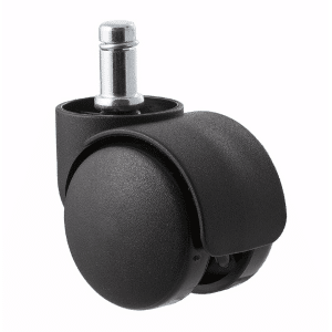 Twin wheel plastic 50mm, swivel castor, 11 x 25mm friction stem, 50 kg load