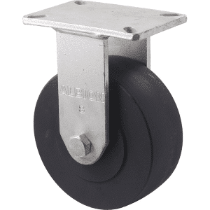 V Series castor, 200mm high- impact polymer wheel, heavy duty industrial, precision bearing, fixed plate, load rating 2450 kg