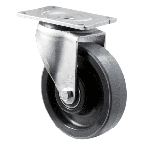 O Series castor, 150mm polyurethane tyre on nylon wheel, precision bearing, 600 kg load rating, North American (NA) swivel plate.