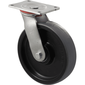 H Series castor, 200x40mm polyurethane wheel, precision bearing, 600 kg load rating, North American (NA) swivel plate.
