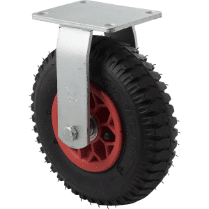 Y Series castor, 220x54mm pneumatic tyre, plastic rim, ISO fixed zinc plate, 100 kg load rating.