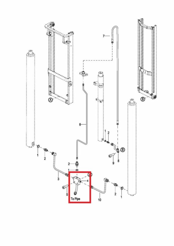 Block Cross For Electric Stackers- Part # 2415-426000-10 - Image 2