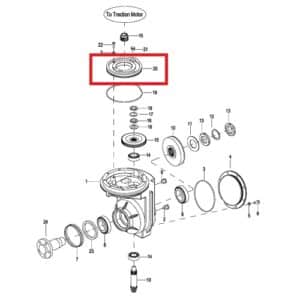 Cover For Electric Pallet Jack Gear Box- Part # (20) ZK12-240005-00