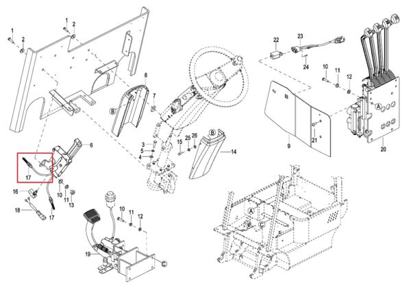 Hand Brake Dragline R- To Suit CPD25L2 Forklifts- Part # 3625AB-312000-00 - Image 2
