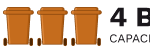 4 bin capacity