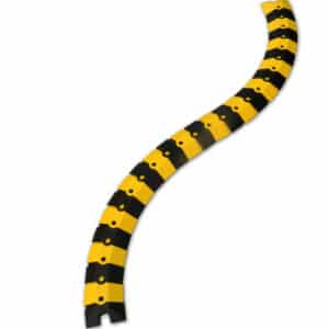 Ultra - Sidewinder Cable Protection with Endcaps, Small, Black and Yellow (1mL x 75mW x 20mmH)
