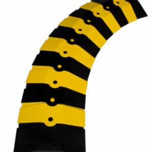 Ultra - Sidewinder Cable Protection with End Caps, Medium, Black & Yellow (800mmL x 250mmW x 35mmH)