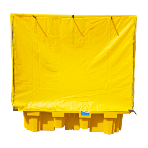 4 Drum Spill Pallet Cover 400gsm Yellow PVC (1.4mL x 1.4mW x 1mH