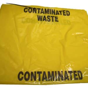 Yellow Contaminated Waste Bag with Tie (560mmL x 1,000mmW x 75um)