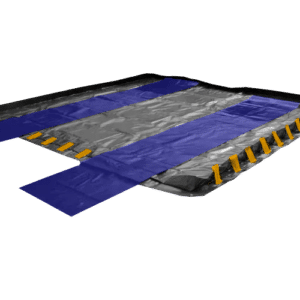 Track Belts, 900 gsm Blue PVC 800mmW per Lineal Metre (Minimum 5m Length Per Side)