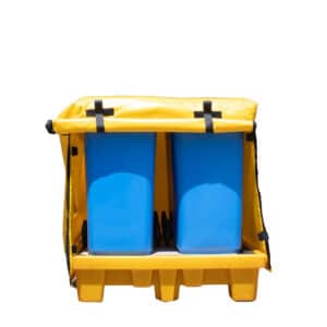 Double IBC Spill Pallet Cover 400gsm Yellow PVC (2.6mL x 1.4mW x 1.5mH)