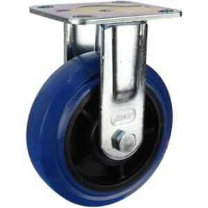 150mm Blue Rubber Wheel – Fixed Castor, 240kg Capacity