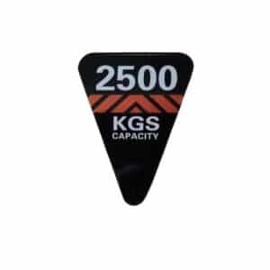 2500kg Pallet Truck Safety Warning Sticker – Load Capacity Decal