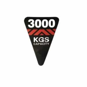 3000kg Pallet Truck Safety Warning Sticker – Load Capacity Decal