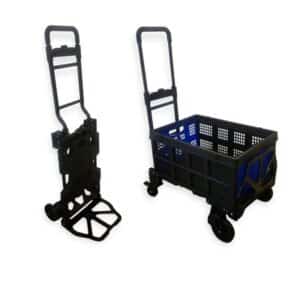 3-in-1 Folding Trolley – Flatbed, Basket & Upright Hand Trolley