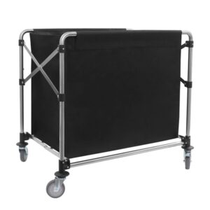 Collapsible X Cart Linen Trolley 300L 100kg Stainless Steel with Wheels
