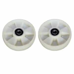 Nylon Pallet Jack Wheels x2- Low Profile Rear Steering Wheels with Bearings- Dia160xW50mm