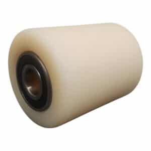 Nylon Pallet Jack Wheel x1- Front Roller Load Wheel with Bearings- Dia80xW100mm