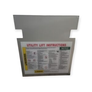 Perspex Back Plate with Safety Decal for 181 & 159 Winch Lifters
