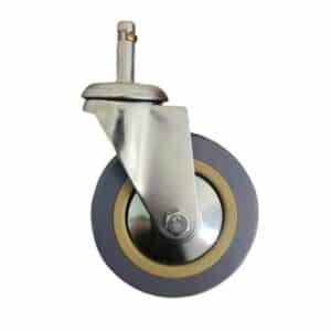Stem Castor Rubber Wheel – Swivel Type (Dia 100mm x Width 27mm)