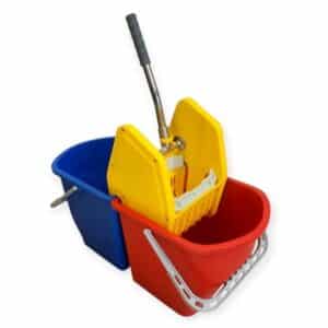 Dual 20L Mop Bucket Set with Wringer – Commercial Cleaning System